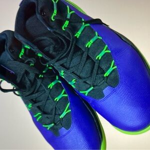 Jordan air Sneakers in purple and Neon Green